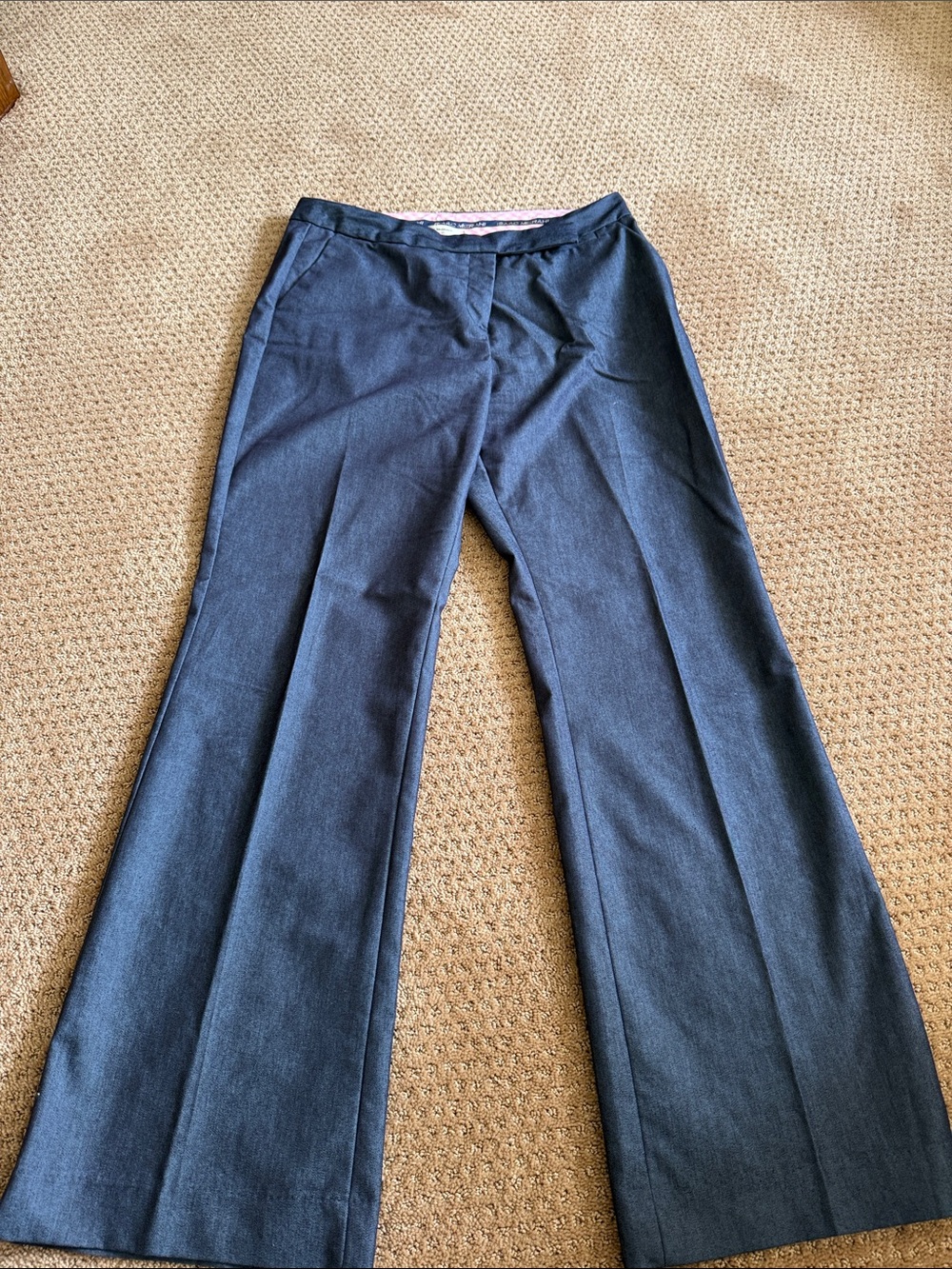 Isaac Mizrahi Wide-Leg Dress Pants in Dark Blue